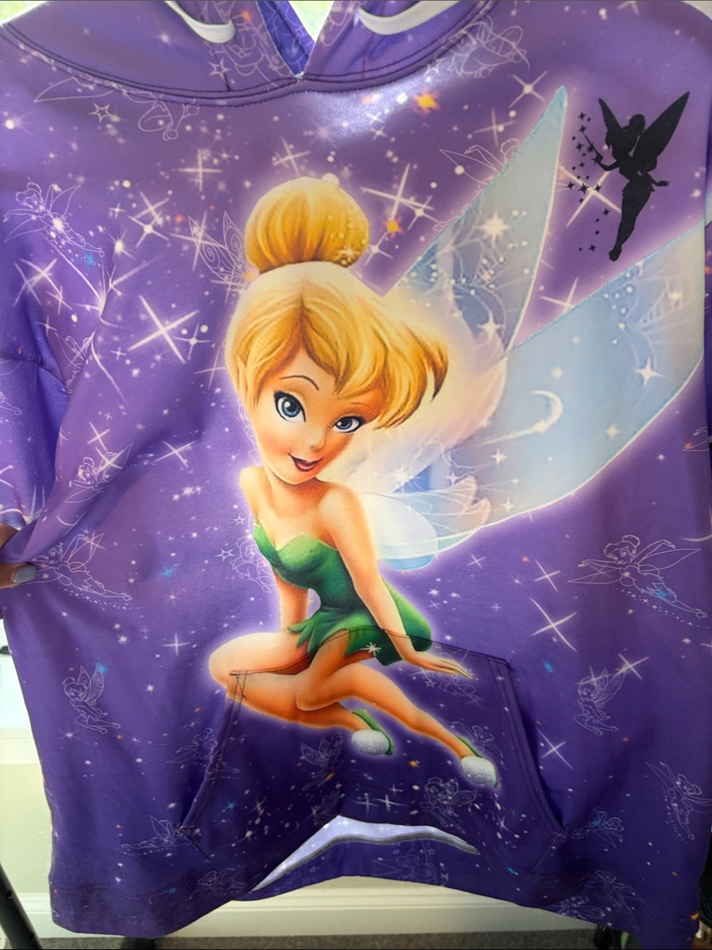 Disney Purple Tinker Bell Kids Pajama Top with Hood